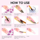 Kit de uñas acrílicas de 58 piezas para principiantes con todo, 3 c...