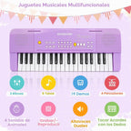 37 teclas para niños pequeños, teclado de piano eléctrico, pianos con micrófono