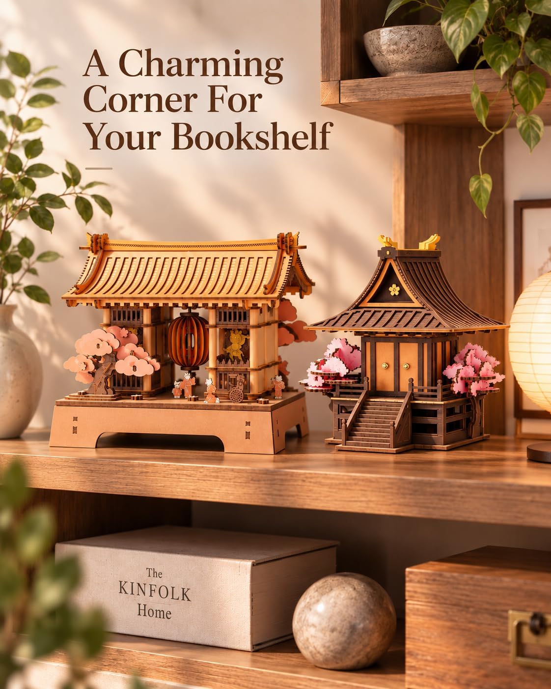 Rolife Kit de casa en miniatura Sakura japonés 3D rompecabezas de madera