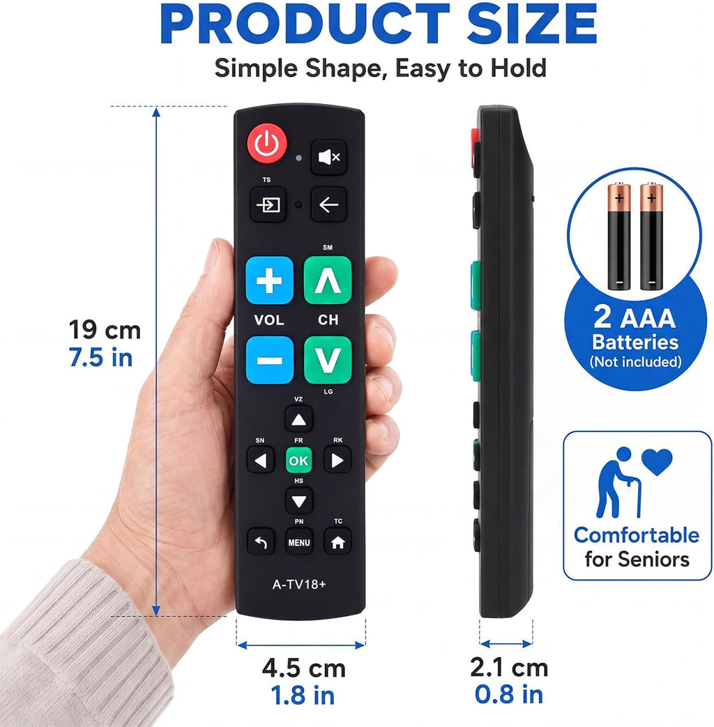 Tellegloww Paquete de 10 controles remotos universales de TV con botón
