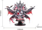 MU Rompecabezas de metal 3D para adultos, magnético, intercambiable, cabeza de gato, vampiro, reina oscura, gatito con 2 bases, rompecabezas espeluznante de metal, kits de construcción, juegos de bricolaje, amantes de los gatos, regalos coleccionables