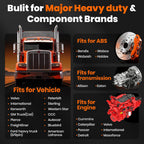 ANCEL Escáner de Camión Resistente HD601 Herramienta de Diagnóstico de Sistema Completo para Diésel Compatible con Cummins, Detroit, Freightliner, International, Paccar, Lector de Código 2 en 1 para