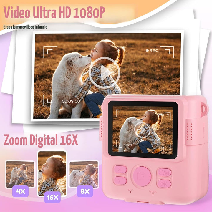 ESOXOFFORE Cámara de impresión instantánea para niños, regalos de c...