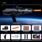 SOFITEN Pistola de juguete eléctrica potente rifle de francotirador automático con bala suave, equipado con alcance, 2 cargadores extendidos (*18), chaleco táctico, regalos de cumpleaños de Navidad y Año Nuevo para niños, adolescentes y adultos