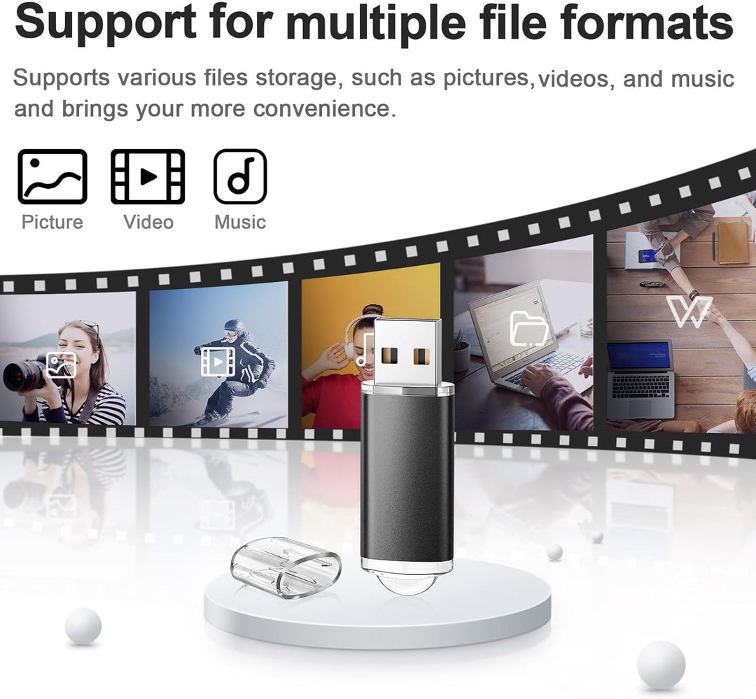 TOPESEL Paquete de 5 Memorias USB 2.0 Flash Drive de 32GB Memory St...