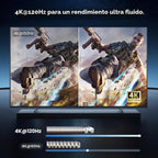 Interruptor HDMI 2.1 3 en 1 salida, 4K @120Hz 8K @60Hz 48Gbps Dolby ALLM