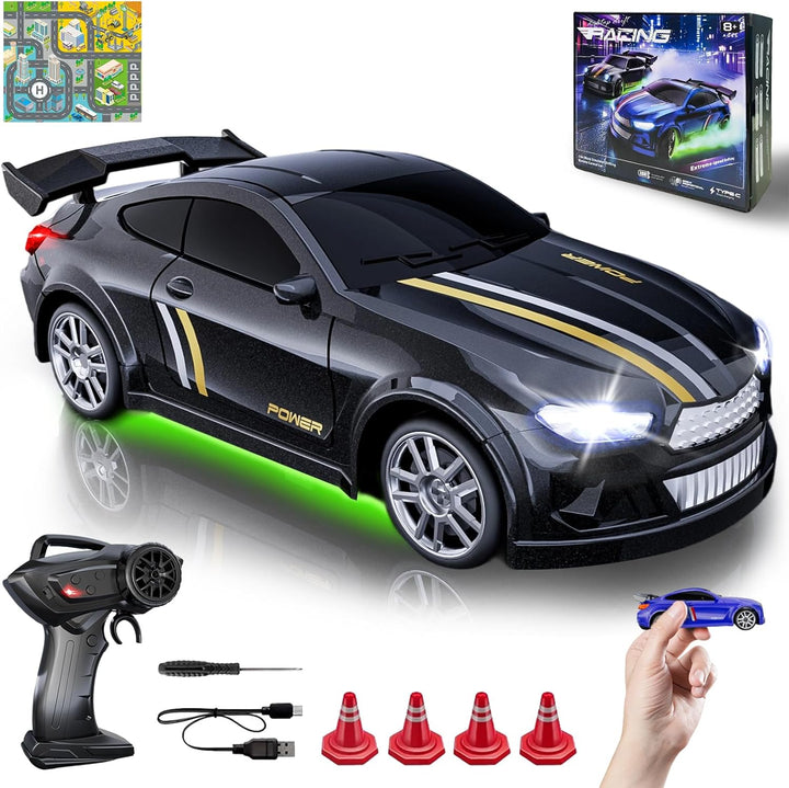 Coche de Derrape Mini RC 1:64 de Escala, Coche de Control Remoto co...