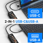 atolla, hub USB 3.2 de 7 puertos, alimentado