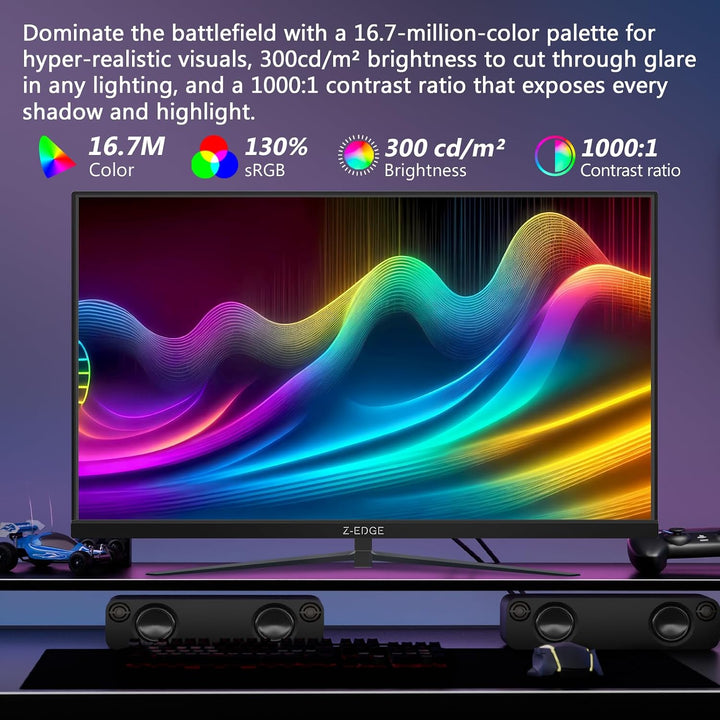 Z-Edge Monitor de juegos de 24.5 pulgadas 300Hz 280Hz 240Hz, UG25S...