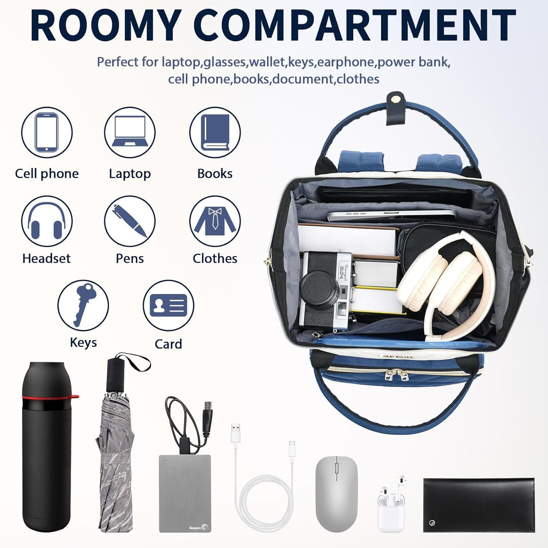 VANKEAN Mochila para laptop de 17 pulgadas para mujeres y hombres,...