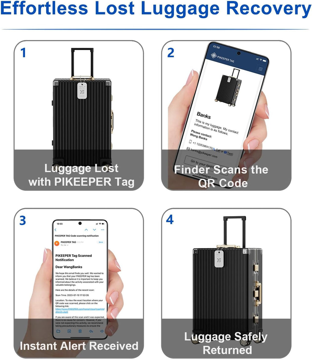 Etiquetas de equipaje inteligentes para parejas: QR-Scan Lost