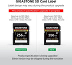 Recuperación de datos gratuita de 5 años: tarjeta SD GIGASTONE de 256 GB, cámara 4K extrema, tarjeta de memoria UHS-I A2 V30 U3 C10 SDXC de alta velocidad, velocidad de hasta 180 MB/s, compatible con