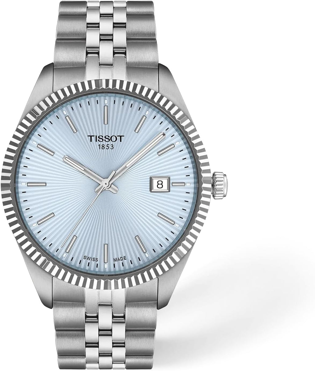Tissot Ballade, cuarzo suizo, 1.575 en, esfera azul hielo, reloj para hombre