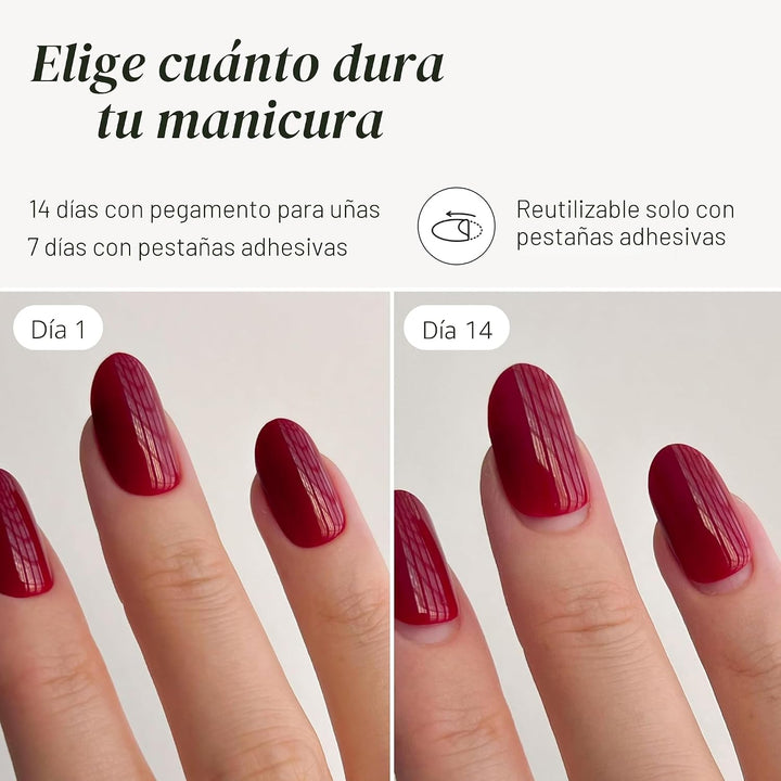 DOONAILS Uñas Postizas de gel suave a presión \u2013 Kit de 28 piez...