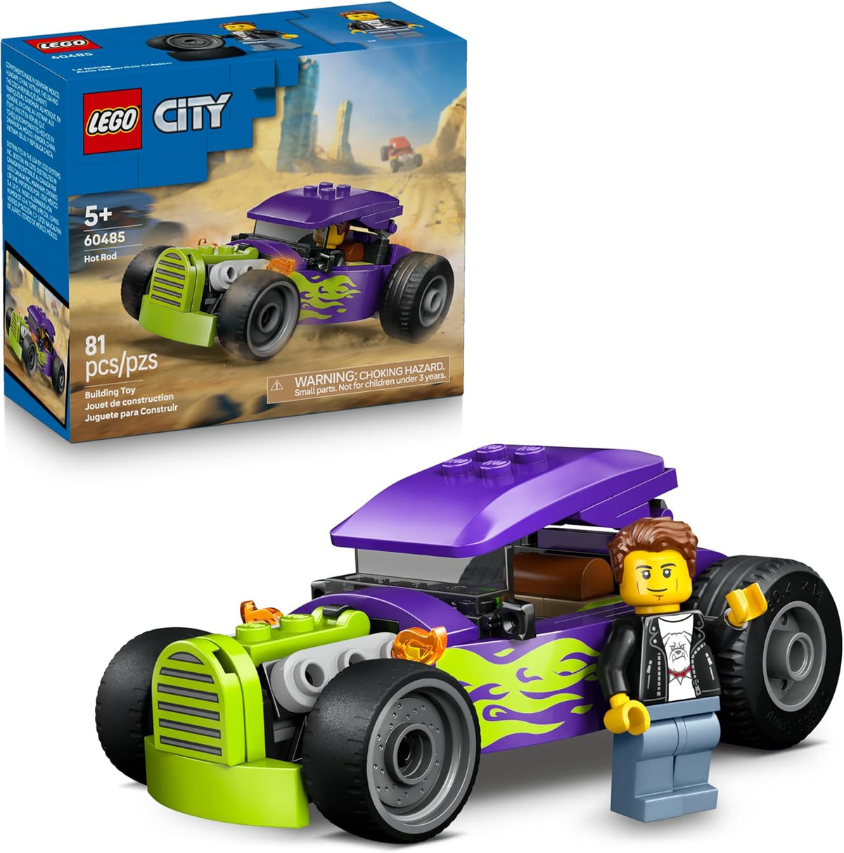 LEGO City Hot Rod Race Car Building Toy para niños juego