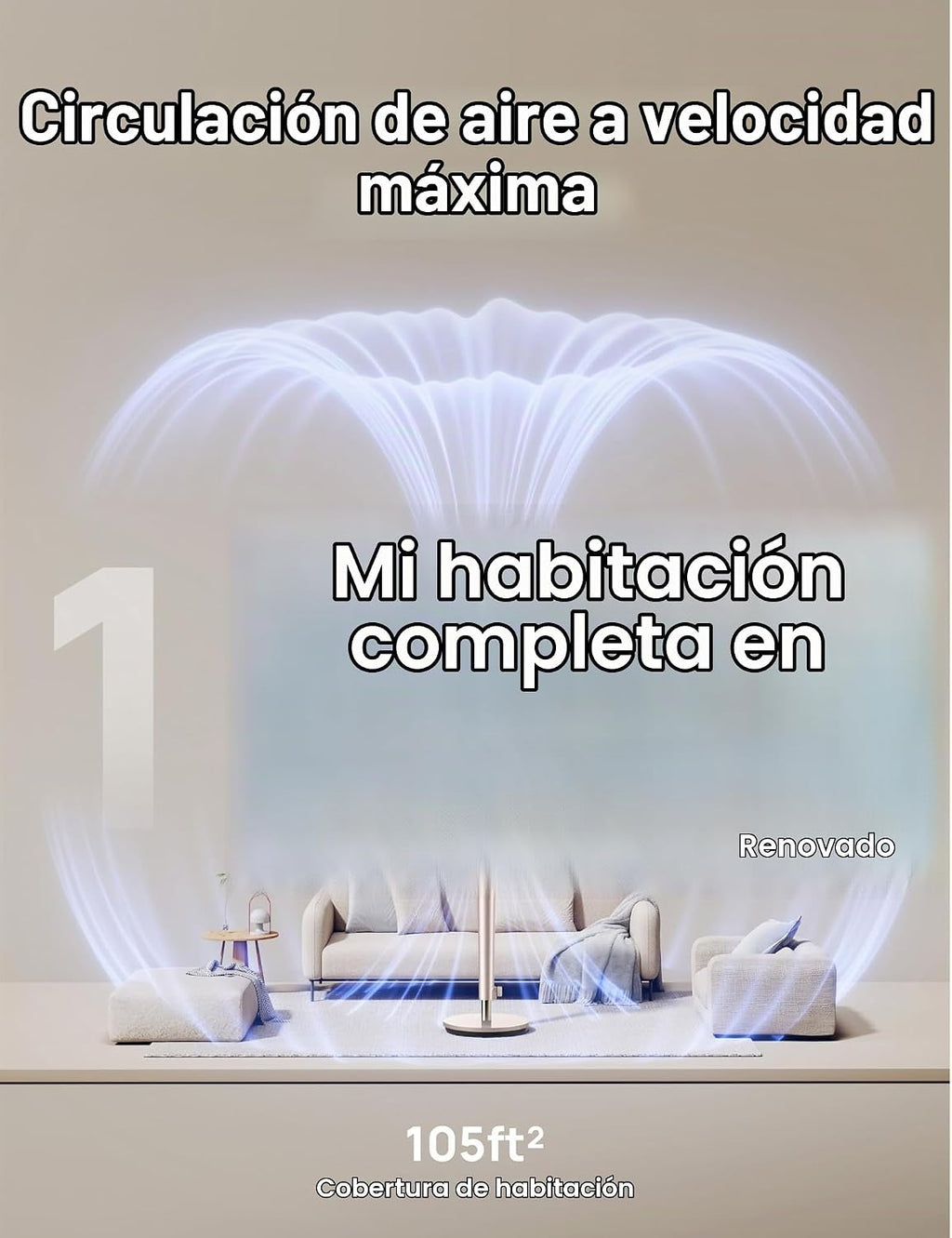 Dreo Ventiladores inteligentes para dormitorio, ventilador oscilant...