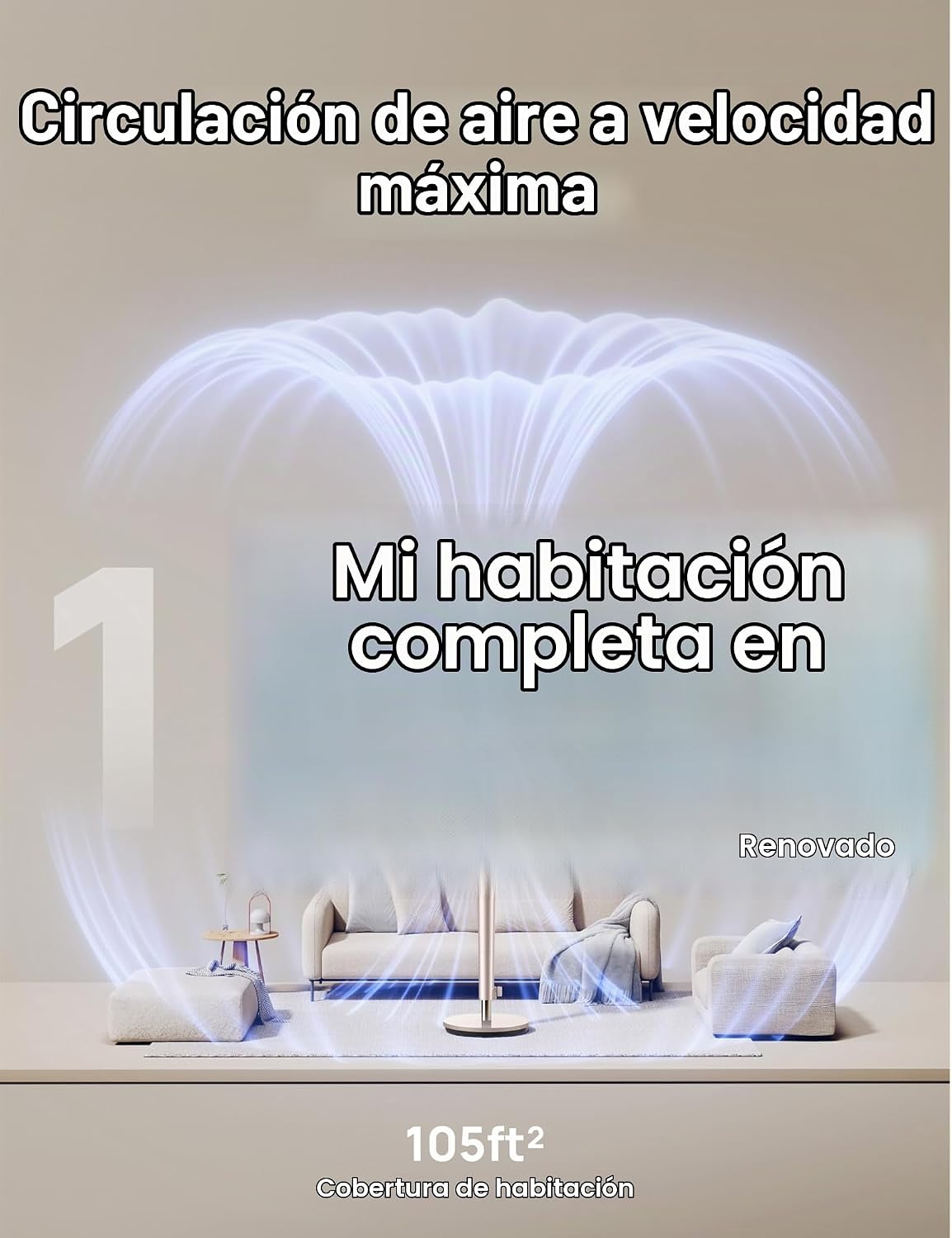 Dreo Ventiladores inteligentes para dormitorio, ventilador oscilant...