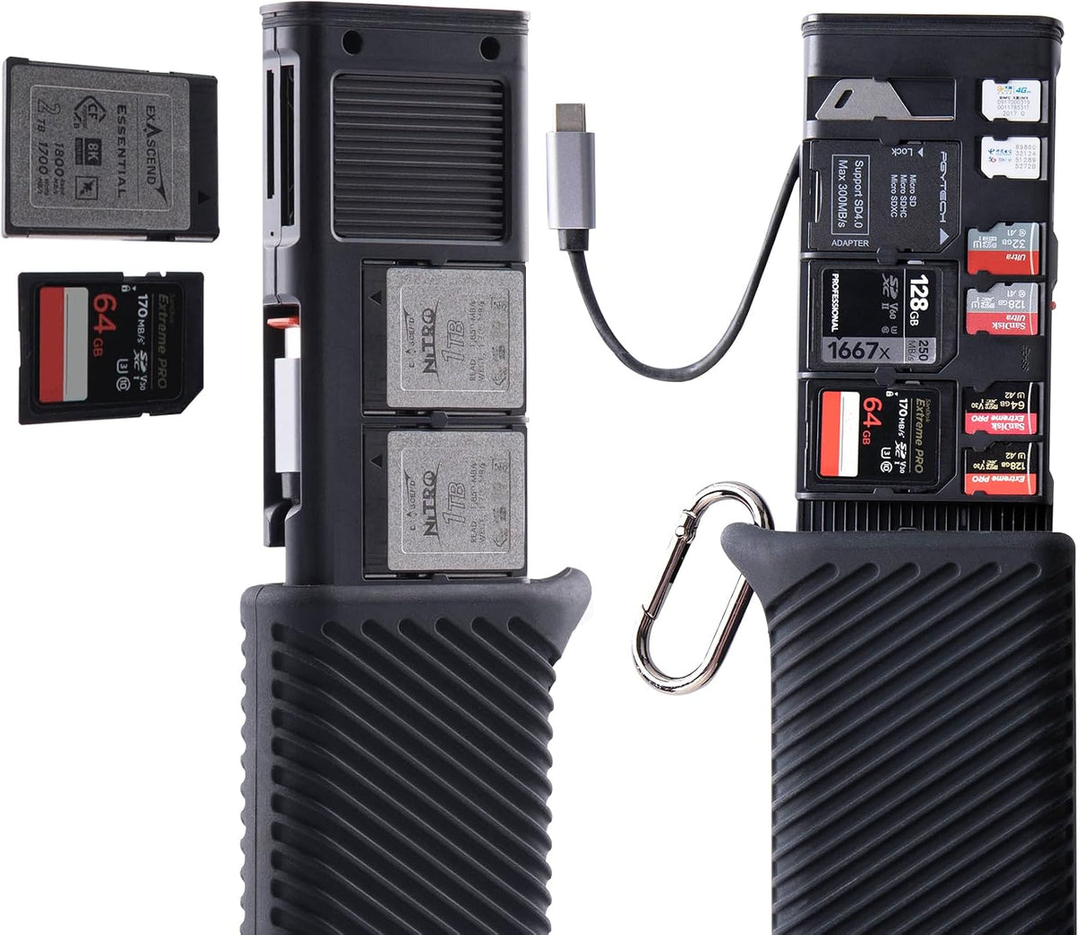 PGYTECH CFexpress Tipo B - Funda para lector de tarjetas USB 3.2