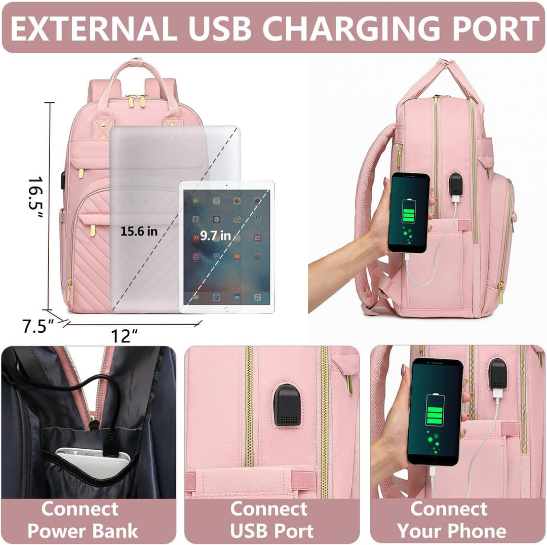 bagswan Mochila para Laptop para Mujeres Bolsa, 15,6 pulg.