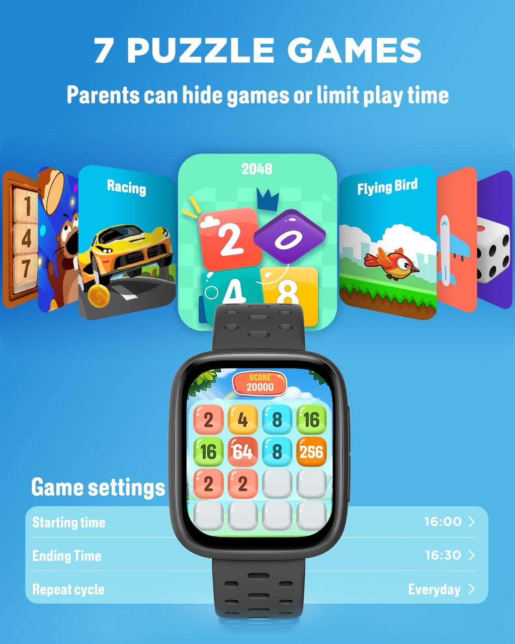 BIGGERFIVE Reloj para niños, no necesita teléfono, reloj inteligente de