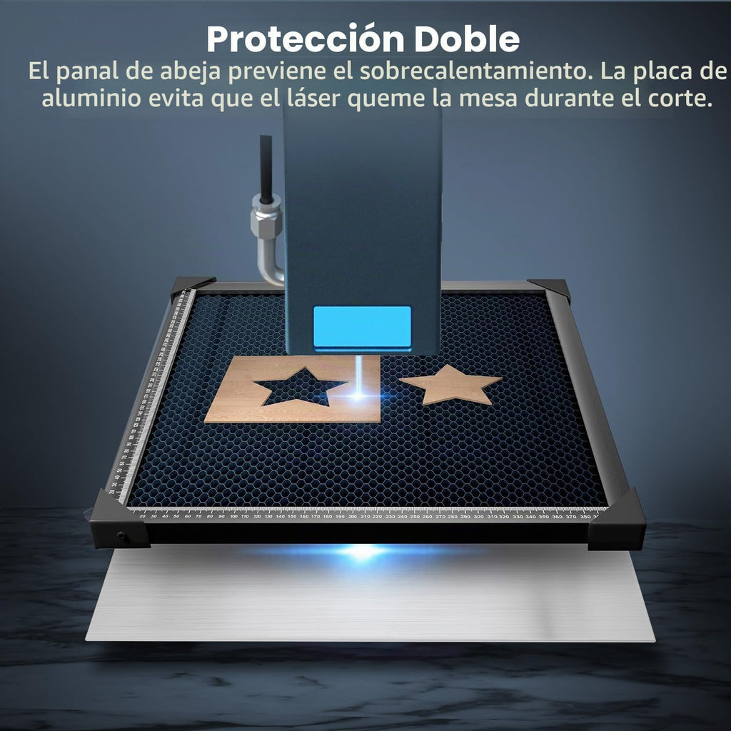 Mesa de trabajo Longer Honeycomb Laser, cama en panal de abeja de 440 x 440 mm con panel de aluminio