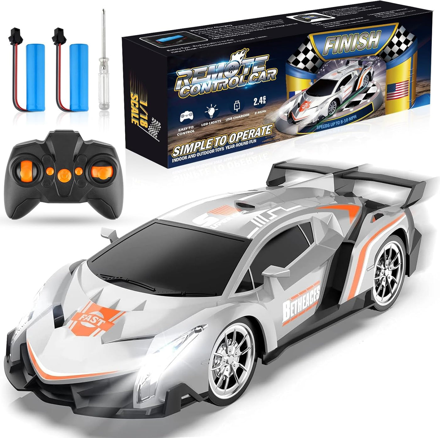 Growsland Coche de control remoto RC Cars regalos de Navidad juguet...