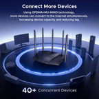 Tenda Enrutador WiFi 6, AX3000 Router inalámbrico Gigabit de doble banda para el hogar
