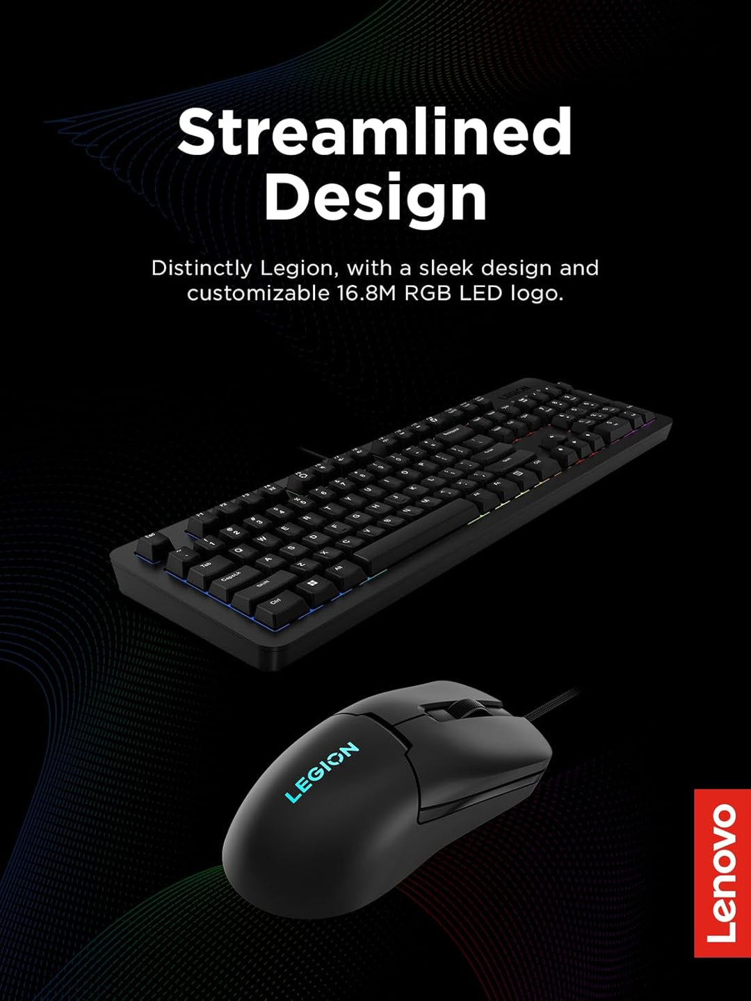 Lenovo Legion KM310 RGB - Combo de teclado y mouse para juegos con...