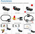 Freenove Kit de robot tanque para Raspberry Pi 5 4 B 3 B+ Zero 2 W, chasis de orugas, objetos de agarre, trazado de bolas, seguimiento de línea, prevención de obstáculos, control de aplicaciones, cámara, servo (frambuesa Pi no incluida)