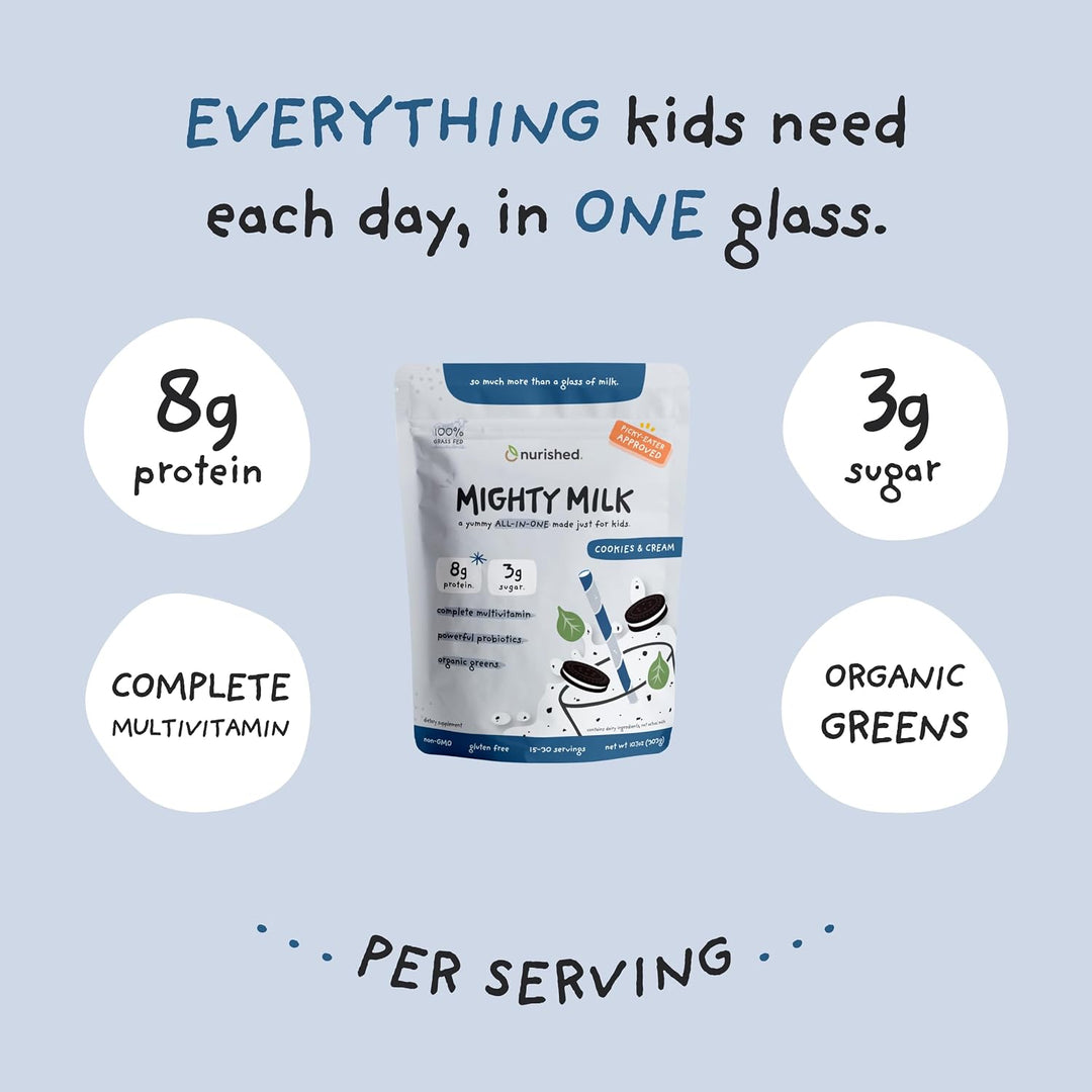 Nurished Cookies &amp; Cream Mighty Milk - Proteína en Polvo Diaria...