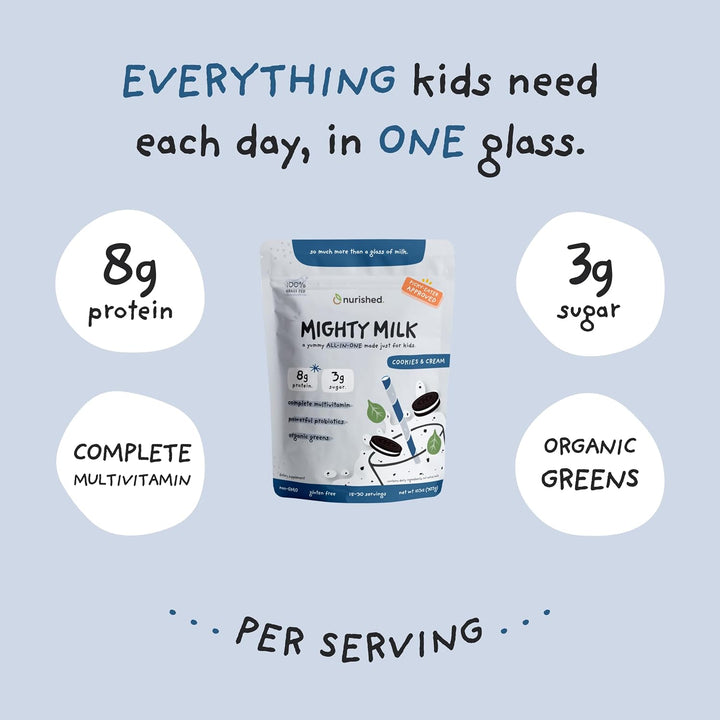 Nurished Cookies &amp; Cream Mighty Milk - Proteína en Polvo Diaria...