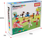 PicassoTiles - Juego de figuras de acción magnéticas para niños pequeños, con imán de expansión, kit educativo de aprendizaje STEM de simulación de juego para construcción, bloques de construcción, baldosas para desarrollo cerebral infantil
