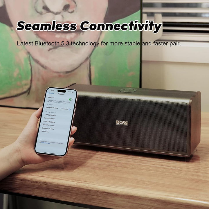 DOSS SoundBox Ultra - Altavoz Bluetooth con audio de 2.1 canales, s...