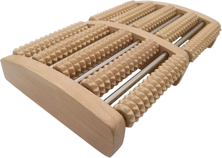 WELLWAY Masajeador de pies de madera para fascitis plantar, masajea...