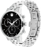Movado Museum Classic Chrono Reloj suizo de acero inoxidable para hombre, 1.654 in