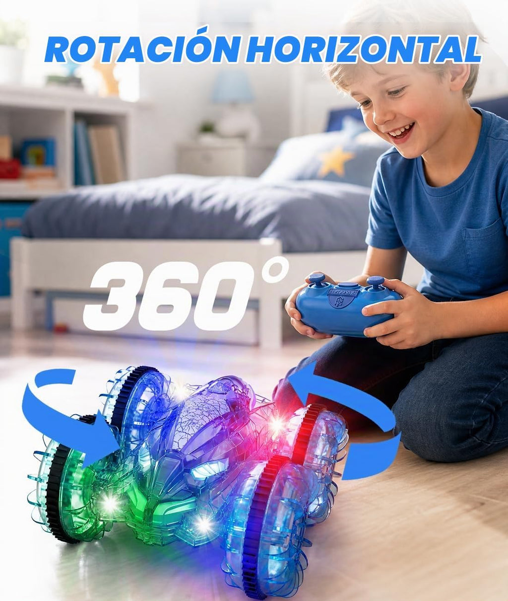 Coche de control remoto anfibio para niños de 4 a 10 años, coches RC de