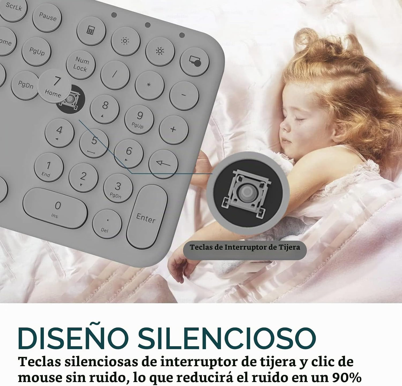 Combo de teclado y mouse inalámbrico - Teclado y mouse inalámbricos...