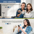 SIMOLIO 737D Plus - Auriculares inalámbricos para ver TV, By-Pass a barra de sonido, modos de diálogo claro y cine, auriculares duales con volumen mejorado Bluetooth para personas mayores, sin demora