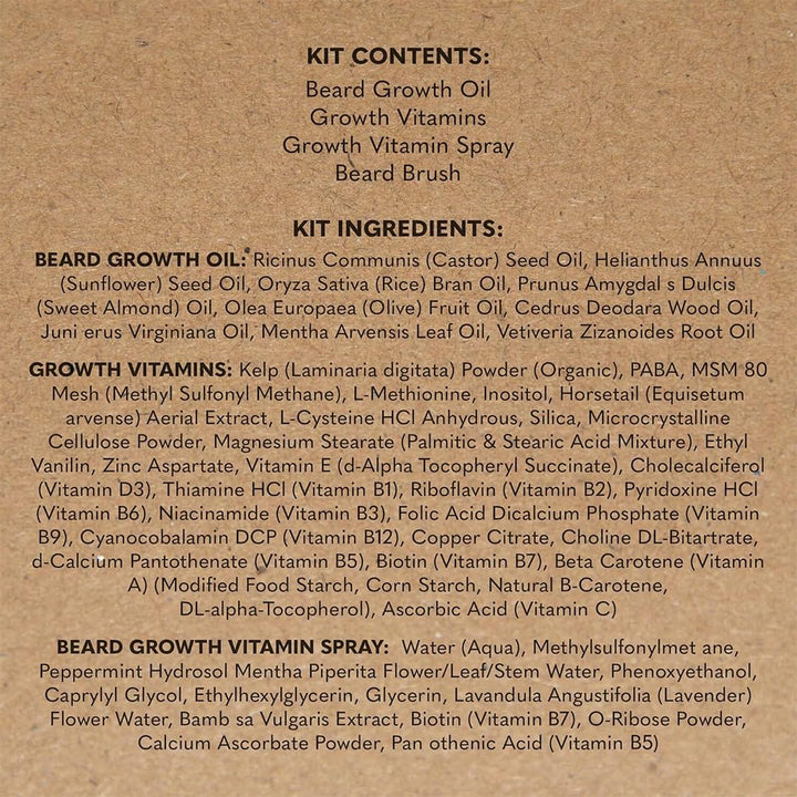 Kit Premium de Crecimiento de Barba Beard Club - Aceite de Crecimie...