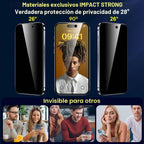 ImpactStrong Protector de pantalla de privacidad antiespía para iPhone 17 (6.3 pulgadas), vidrio templado 9H, resistente a roturas, antiarañazos, kit de fácil instalación, compatible con fundas, paquete de 2
