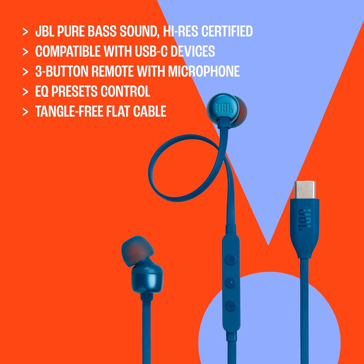 JBL Tune 310C - Auriculares intrauditivos con cable de