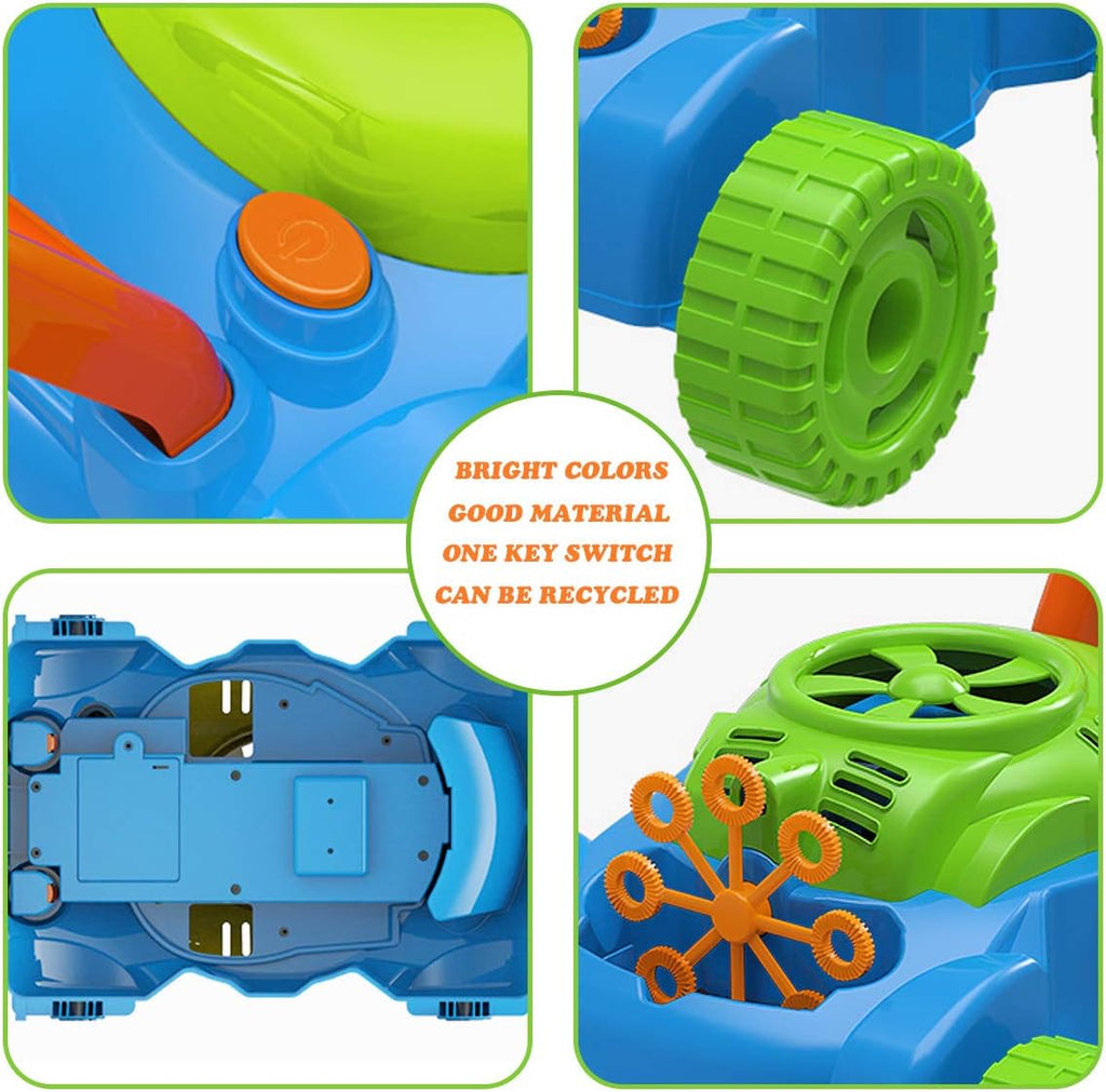 Lydaz Cortacésped de burbujas para niños pequeños de 1 a 3 años, Verde, naranja