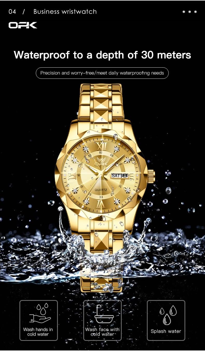 OPK Relojes para Mujer Estilo Business, Reloj Femenino con Correa de Acero Inoxidable, Reloj de Muñeca para Damas