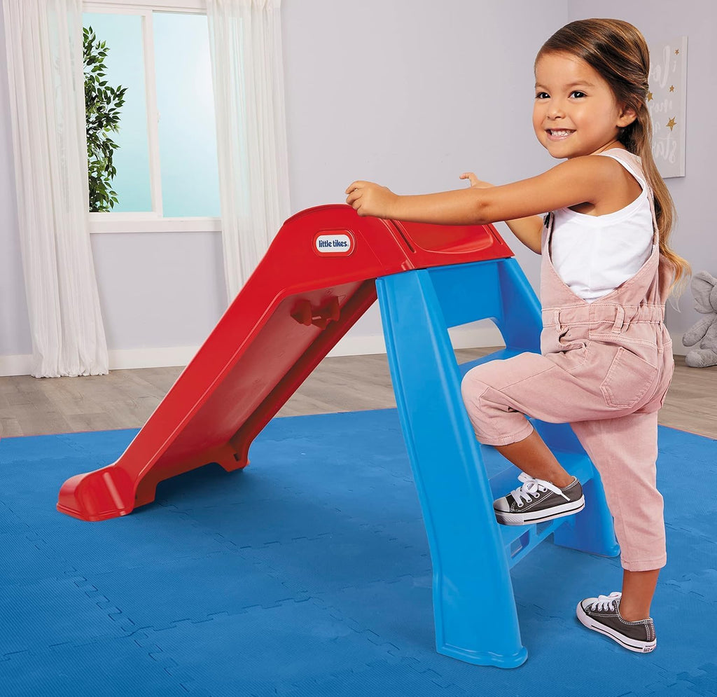 Little Tikes - Primer tobogán para niños, fácil de instalar para interiores y exteriores, fácil de guardar, para niños de 18 meses a 6 años