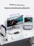 Tarjeta de captura HDMI USB 3.0, captura 4K60FPS con paso a través