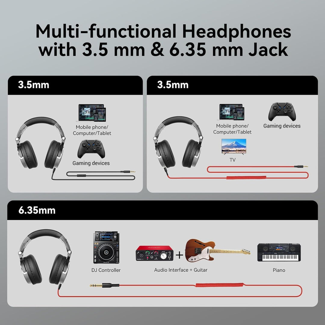 OneOdio Auriculares con cable para diadema Hi-Res Studio Monitor y...