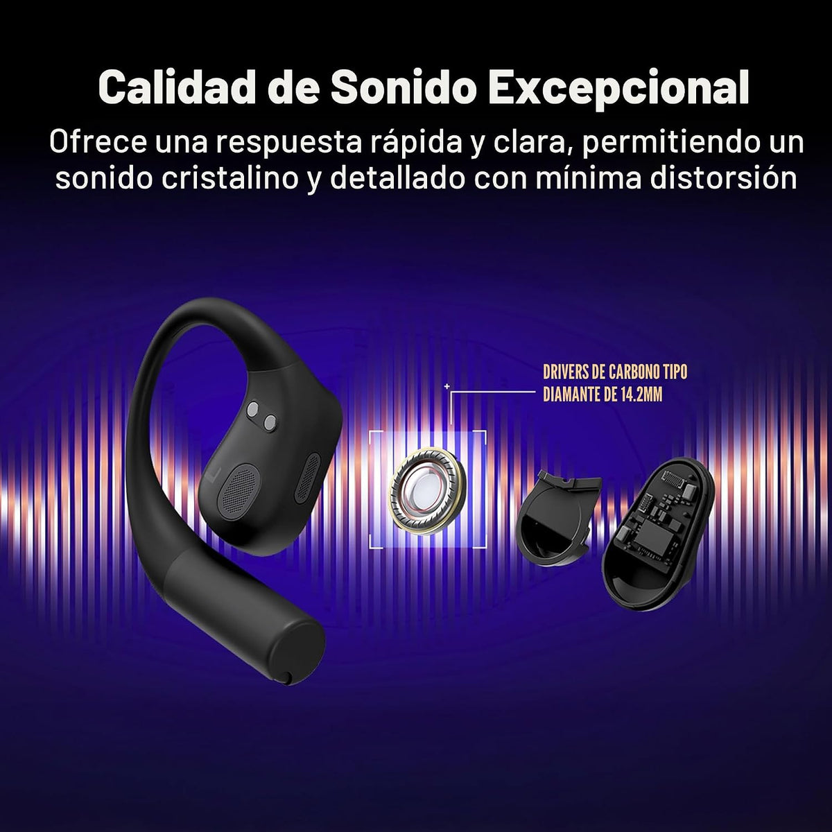 ASUS ROG Cetra - Auriculares abiertos inalámbricos abiertos, modo dual