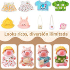 TITQWOP Bonito peluche Capybara de 10.2 pulgadas con 9 piezas