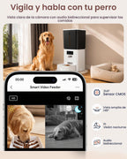 Comedero automático de 15 L para razas grandes con cuenco de alimentación lenta para dieta saludable