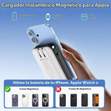 Cargador portátil magnético de 10000 mAh para iPhone con cables int...